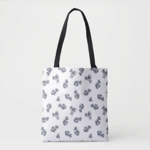 Blaues Wasserfarben-Muster Tasche