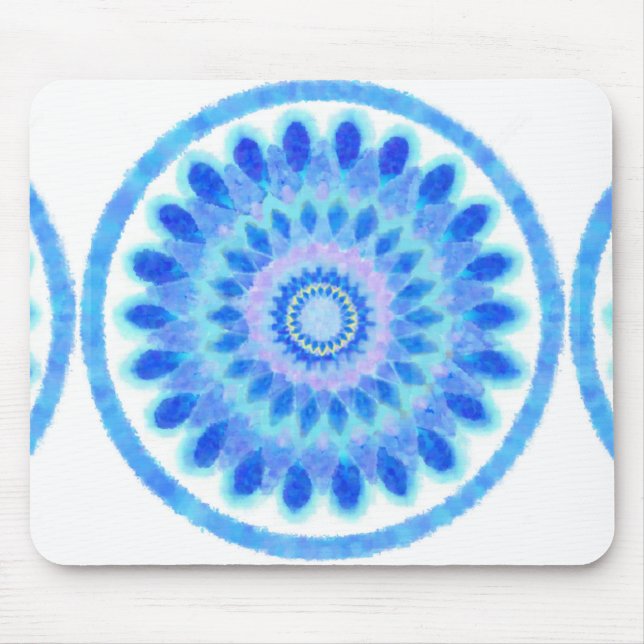 Blaues Wasserrad Mousepad (Vorne)