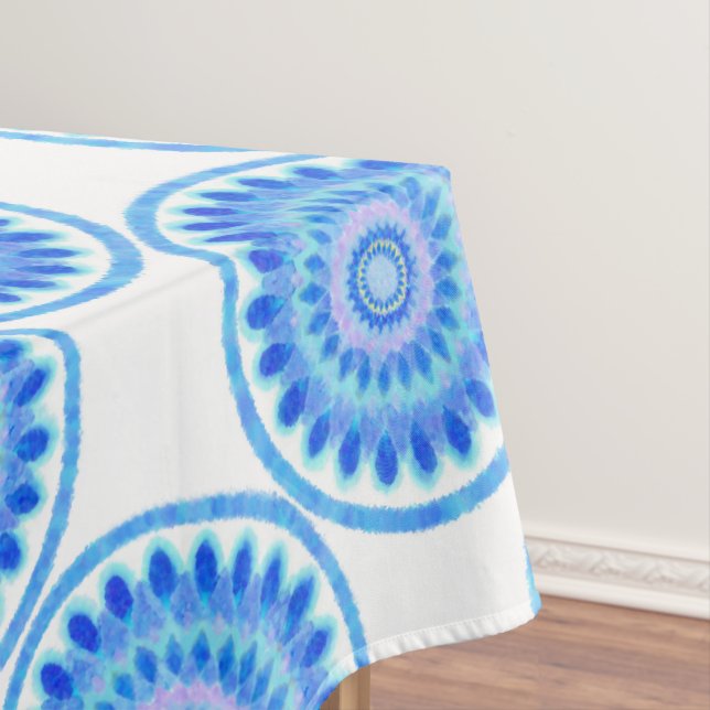 Blaues Wasserrad Tischdecke (Beispiel)