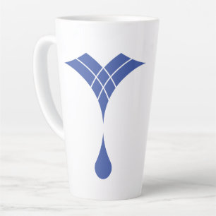 blaues Wassertropfendesign Milchtasse