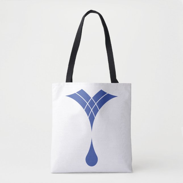 blaues Wassertropfendesign Tasche (Vorderseite)