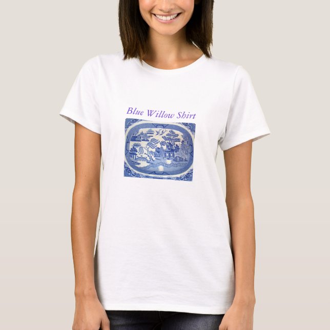 Blaues Weide-T-Shirt - sofortige Erinnerungen T-Shirt (Vorderseite)