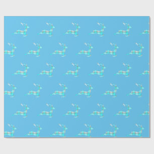 Blaues Weihnachtspapier Geschenkpapier
