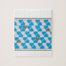 Blaues, weißes bayerisches Muster.