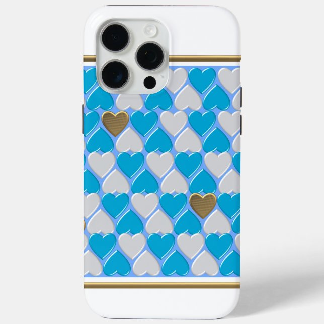 Blaues, weißes bayerisches Muster. Case-Mate iPhone Hülle (Rückseite)