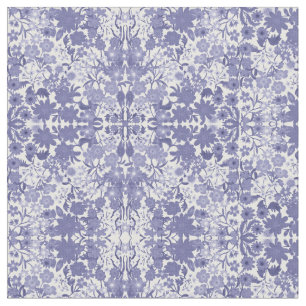 Blaues weißes Blumendesigner-Gewebe Stoff