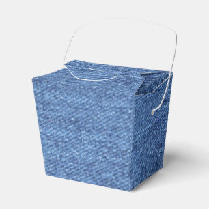 Blaues weißes Denim Textur-Bild Geschenkschachtel