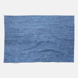Blaues weißes Denim Textur-Bild Geschirrtuch