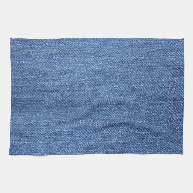Blaues weißes Denim Textur-Bild Geschirrtuch (Horizontal)