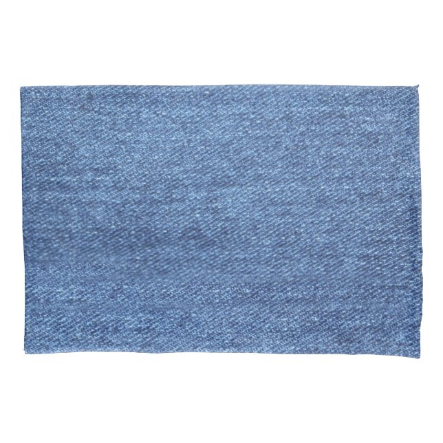 Blaues weißes Denim Textur-Bild Kissenbezug (Vorderseite)