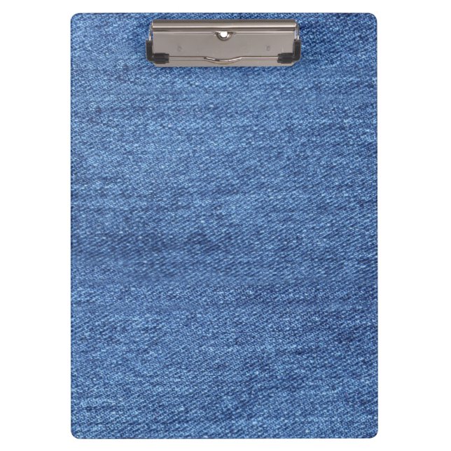 Blaues weißes Denim Textur-Bild Klemmbrett (Vorderseite)