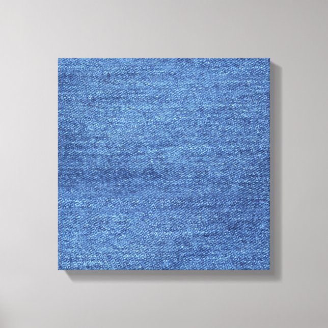 Blaues weißes Denim Textur-Bild Leinwanddruck (Vorderseite)