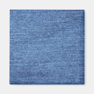 Blaues weißes Denim Textur-Bild Magnet