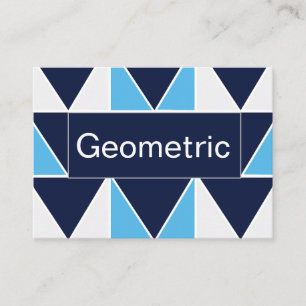 Blaues weißes Dreieck Geometrisch Visitenkarte