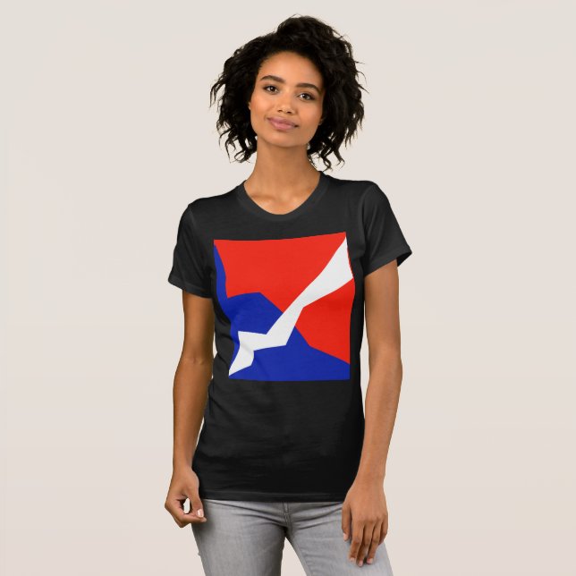 Blaues weißes Element T-Shirt (Vorne ganz)