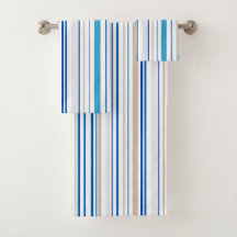 Blaues weißes goldenes Badezimmer