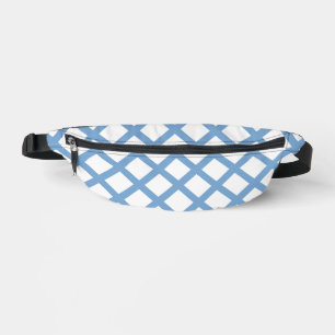Blaues weißes Harlequin Diamant Strippmuster Bauchtasche