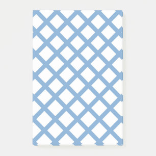 Blaues weißes Harlequin Diamant Strippmuster Post-it Klebezettel