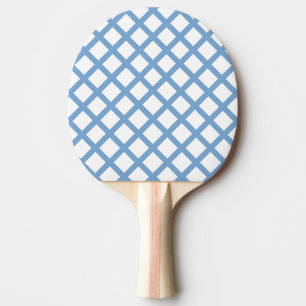 Blaues weißes Harlequin Diamant Strippmuster Tischtennis Schläger
