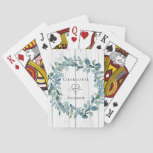 Blaues, weißes Holz mit Eukalyptus