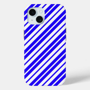 Blaues weißes Muster für vertikale Streifen Case-Mate iPhone Hülle