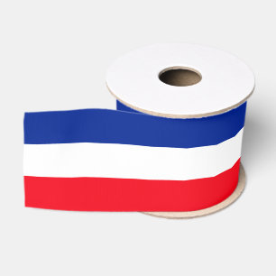 Blaues, weißes, rotes Trikolon, Französisches Flag Ripsband