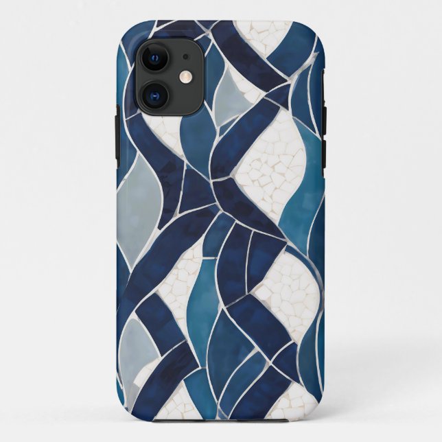 Blaues Wellenmuster 01 Case-Mate iPhone Hülle (Rückseite)
