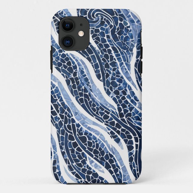 Blaues Wellenmuster 15 Case-Mate iPhone Hülle (Rückseite)