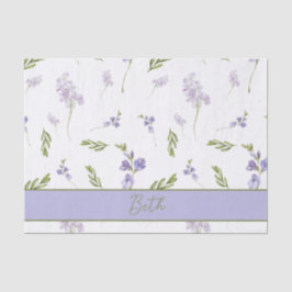 Blaues Wildblumen-Wasserfarben-Tissue-Papier Seidenpapier