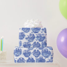Blaues Willow Animal Rabbit Deer Fox Toile Einziga