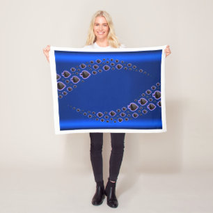 Blaues Wirbel-Schaufel-Muster-Fleece-Decke Fleecedecke