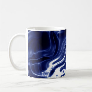 Blaues wirbelndes Muster Kaffeetasse