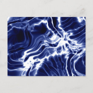 Blaues wirbelndes Muster  Postkarte