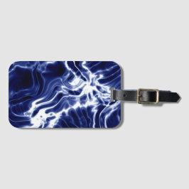 Blaues Wirbles Muster Gepäckanhänger