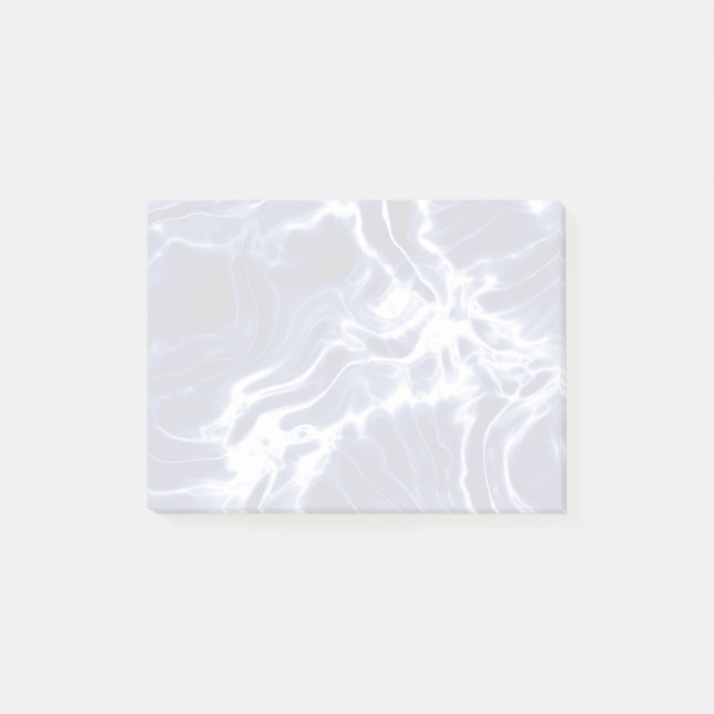 Blaues Wirbles Muster Post-it Klebezettel (Vorderseite)