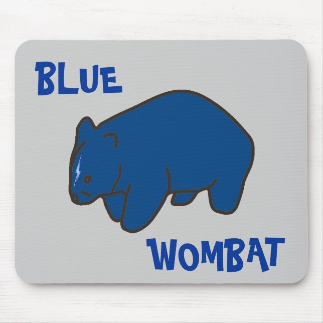 Blaues Wombat-Mauspad Mousepad (Vorne)
