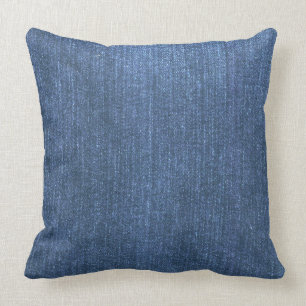 Blaues Wurfskissen des Denims Kissen