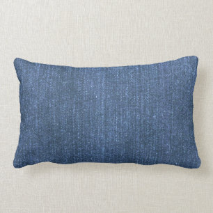 Blaues Wurfskissen des Denims Lendenkissen
