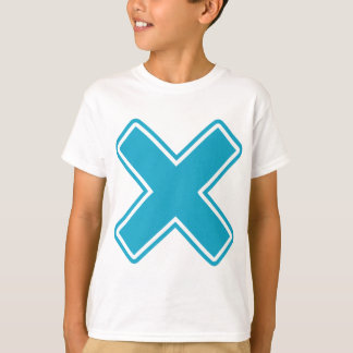 Blaues X T-Shirt
