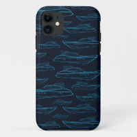 Blaues Yacht-Muster