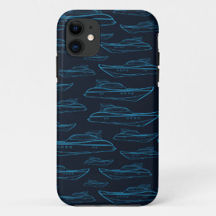 Blaues Yacht-Muster Case-Mate iPhone Hülle