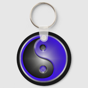 blaues yin&yang schlüsselanhänger