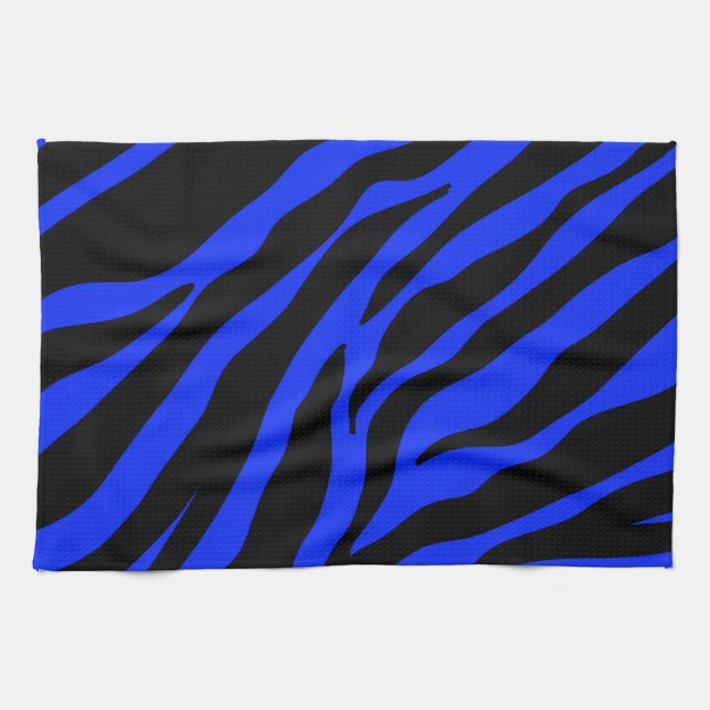 blaues Zebra Küchentuch (Horizontal)