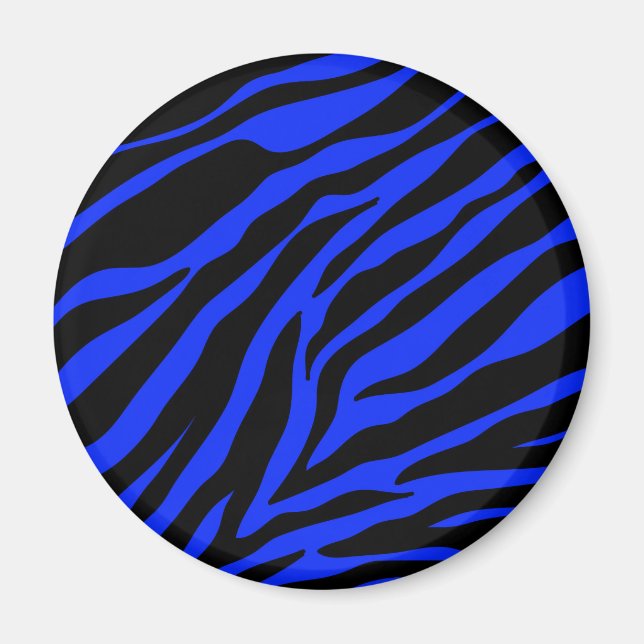 blaues Zebra Magnet (Vorne)