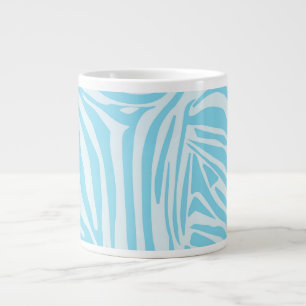 Blaues Zebra-Muster Jumbo-Tasse