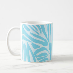 Blaues Zebra-Muster Kaffeetasse