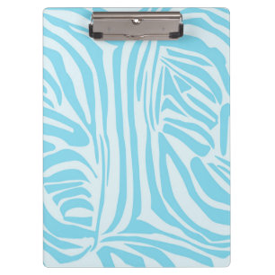 Blaues Zebra-Muster Klemmbrett