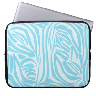 Blaues Zebra-Muster Laptopschutzhülle