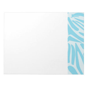 Blaues Zebra-Muster Notizblock
