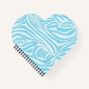 Blaues Zebra-Muster Notizbuch